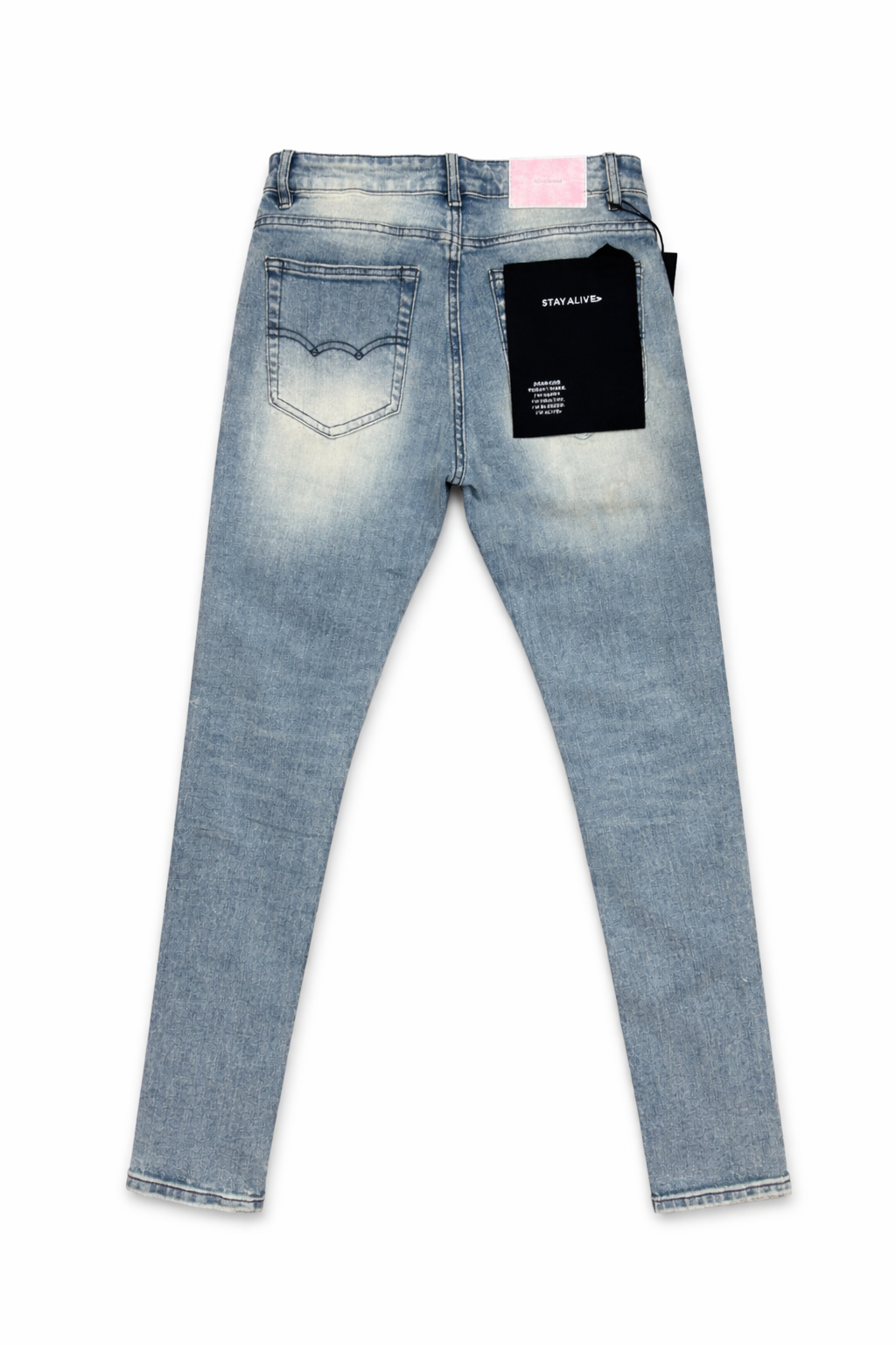 Alive Distressed Skinny Denim Jeans – Light Wash