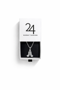 Iced Praying Hands Pendant Rope Chain